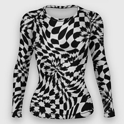 Рашгард женский Пластика шахматной доски, цвет: 3D-принт