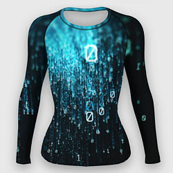 Рашгард женский Двоичный код, цвет: 3D-принт