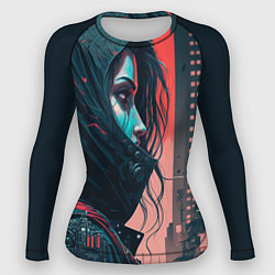 Рашгард женский Мрачная девушка в разрушенном городе, цвет: 3D-принт