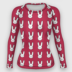 Рашгард женский Bunny Pattern red, цвет: 3D-принт