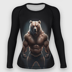 Рашгард женский Сильный медведь спортсмен, цвет: 3D-принт