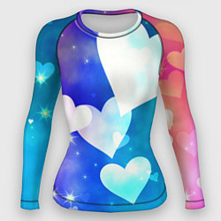 Рашгард женский Dreamy Hearts Multicolor, цвет: 3D-принт