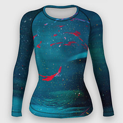 Рашгард женский Абстрактные туман и розовые краски, цвет: 3D-принт