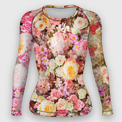 Рашгард женский Тысяча цветов, цвет: 3D-принт