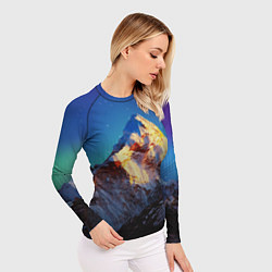 Рашгард женский Космический эверест, цвет: 3D-принт — фото 2