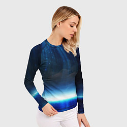 Рашгард женский Звездопад в океане, цвет: 3D-принт — фото 2