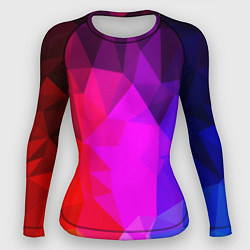 Рашгард женский Битва градиентов неон, цвет: 3D-принт
