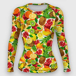 Рашгард женский Fruit abundance, цвет: 3D-принт