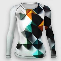 Женский рашгард Кубики текстура