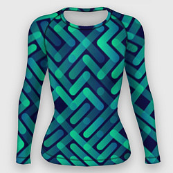 Женский рашгард Бирюзовые линии