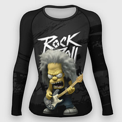 Рашгард женский Rock and Roll Simpsons, цвет: 3D-принт