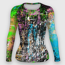 Женский рашгард Красочный фон в стиле гранж