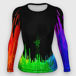 Рашгард женский Геометрическая музыкальная волна, цвет: 3D-принт