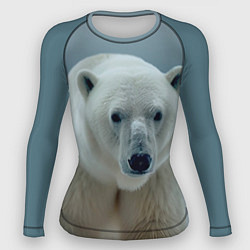 Рашгард женский Белый медведь полярный, цвет: 3D-принт
