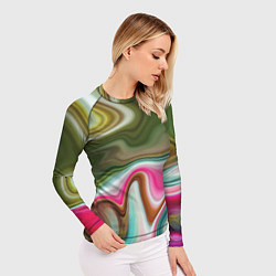 Рашгард женский Color waves, цвет: 3D-принт — фото 2