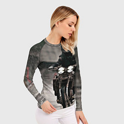 Рашгард женский Мотоцикл в дождь, цвет: 3D-принт — фото 2