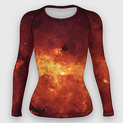 Рашгард женский Огненная галактика, цвет: 3D-принт