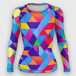 Рашгард женский Геометрическая абстракция красок, цвет: 3D-принт