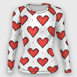 Рашгард женский Pixel heart, цвет: 3D-принт