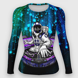 Рашгард женский Space DJ - neon starfall, цвет: 3D-принт