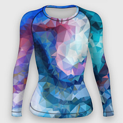 Рашгард женский Blue mosaic, цвет: 3D-принт