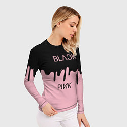Рашгард женский Blackpink - краски, цвет: 3D-принт — фото 2