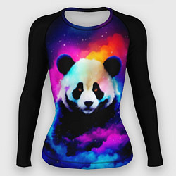 Рашгард женский Панда и краски, цвет: 3D-принт