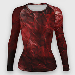 Рашгард женский Текстура красная кожа, цвет: 3D-принт