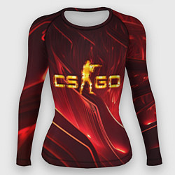 Рашгард женский CS GO fire logo, цвет: 3D-принт