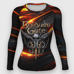 Рашгард женский Baldurs Gate 3 logo gold, цвет: 3D-принт