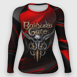 Рашгард женский Baldurs Gate 3 logo geometry, цвет: 3D-принт