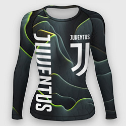 Рашгард женский Juventus dark green logo, цвет: 3D-принт