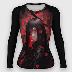 Женский рашгард Anime girl - black and red