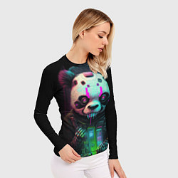 Рашгард женский Панда киберпанк, цвет: 3D-принт — фото 2