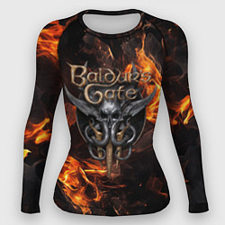 Рашгард женский Baldurs Gate 3 fire logo, цвет: 3D-принт
