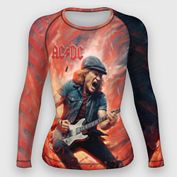 Рашгард женский ACDC rock music, цвет: 3D-принт