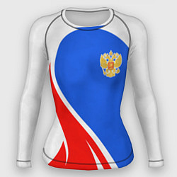 Женский рашгард Герб РФ - white sport