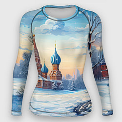 Рашгард женский Российская зима, цвет: 3D-принт