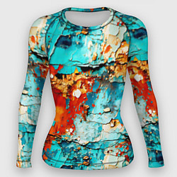 Рашгард женский Голубая ржавчина, цвет: 3D-принт