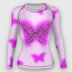 Женский рашгард Y2K purple butterfly