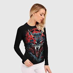 Рашгард женский Логотип рок группы Алиса на фоне волка, цвет: 3D-принт — фото 2