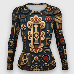 Рашгард женский Абстрактный паттерн в славянском стиле, цвет: 3D-принт