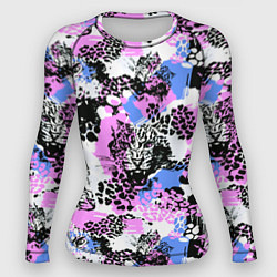 Рашгард женский Multicolored wild cats, цвет: 3D-принт