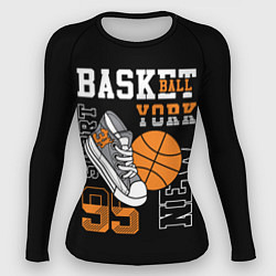 Рашгард женский Basketball New York, цвет: 3D-принт