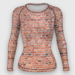 Рашгард женский Кирпичная стена узор, цвет: 3D-принт