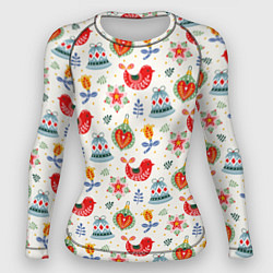 Женский рашгард Рождественские узоры