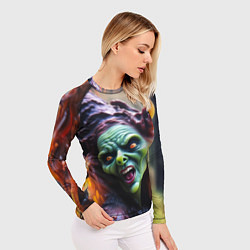 Рашгард женский Портрет ужасной восковой ведьмы, цвет: 3D-принт — фото 2