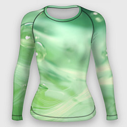 Рашгард женский Зеленая вода с пузырями, цвет: 3D-принт