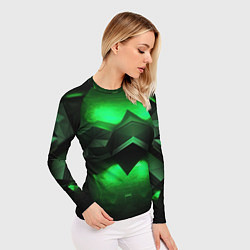 Рашгард женский Абстрактное царство зелени, цвет: 3D-принт — фото 2