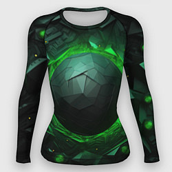 Женский рашгард Абстрактная гармония зеленого